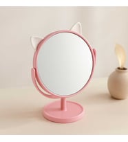 15 cm Yuvarlak Ayaklı Plastik Makyaj Aynası