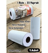 Technow 33 Yaprak Kopar Kullan Rulo Hassas Temizlik Bezi Mavi 25x30cm 1 Rulo Adet