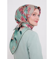 Lesscarves Pamuk İpek Eşarp Batik Desenli LS2202