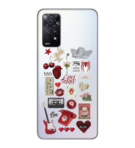 Xiaomi Redmi Note 11 PRO Uyumlu Lana Del Rey Sticker Tasarımlı Şeffaf Telefon Kılıfı