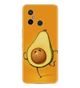 Xiaomi Redmi 12c Kılıf Resimli Desenli Silikon Platinium Series Dance Avokado 1878