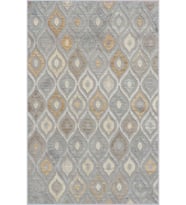 Eliana Home Baskılı, Yıkanabilir Kaymaz Taban Salon Halısı LNA0434 100x150 cm (Gri)