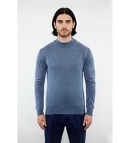 Modern Erkek Triko Kazak Fitted Kesim Dik Yaka Uzun Kollu Rahat Pamuklu Karışım Basic Stil Kış ve