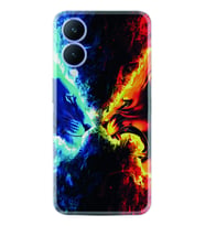 Vivo Y17S Kılıf Silikon Desen Özel Seri Red Blue Leon 1714