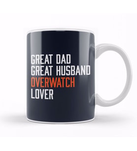 Great Dad Great Husband Overwatch Lover Kupa Bardak Porselen