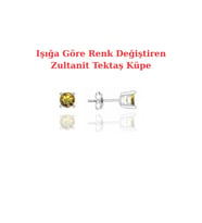 Işığa Göre Renk Değiştiren Zultanit Tektaş Gümüş Küpe