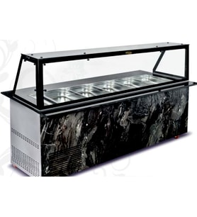 Dampak Saladbar, Isıtmalı, Çift Kapılı 255 litre 150 x 70 x 85 (cm)