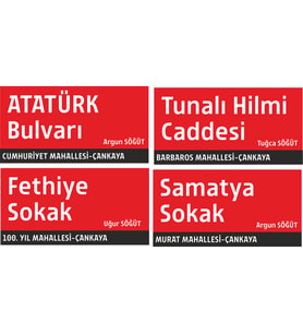 Ankara Sokak Tabelaları