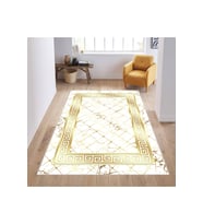 Rovigo Home Dijital Baskı Yıkanabilir Kaymaz Taban Salon Halısı RVG1886-SM036 (Beyaz)