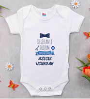 BK Kids Sünnet Tasarımlı Beyaz Bebek Body Zıbın-5