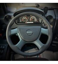 DİKİŞLİ DİREKSİYON KILIFI İTHAL SİYAH DERİ SİYAH DİKİŞLİ ISUZU NOVO İÇİN