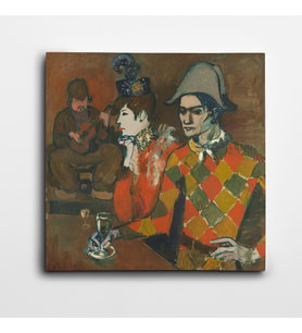 Pablo Picasso Au Lapin Agile Kare Kanvas Tablo