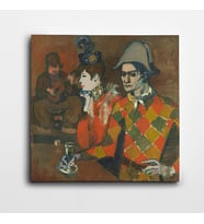 Pablo Picasso Au Lapin Agile Kare Kanvas Tablo