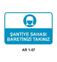 İŞ GÜVENLİĞİ UYARI LEVHASI 1 ADET PVC 21 X 29CM