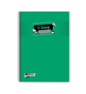 Kareli 96 Yaprak Spiralli Defter A4 Boy Plastik Kapak (1 Adet ) (Yeşil)