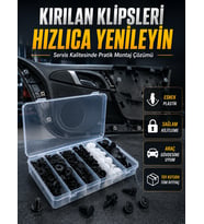 Universal Araç Döşeme Klipsi ve Tampon Sabitleme Pimi Seti 100 Parça Organizer Kutulu