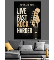 Rock And Roll Yaşa Sert Dekoratif Kanvas - Mdf Ahşap Tablo