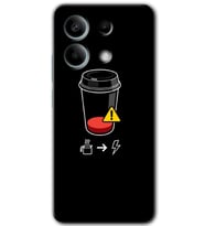 Xiaomi Redmi Note 13 Pro 5G Kılıf HD Desen Baskılı Kılıf - Coffee Battery