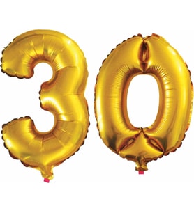 Pazariz  30 Yaş Sayı Folyo Balon Altın 90 cm