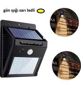 Hareket Sensörlü Güneş Enerjili Lamba (Çok Renkli)