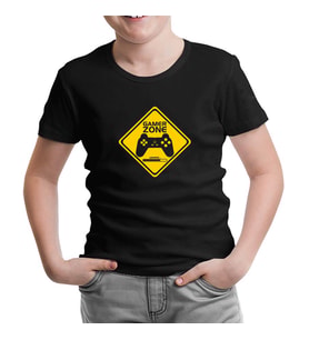 Gamer Zone Siyah Çocuk Tshirt