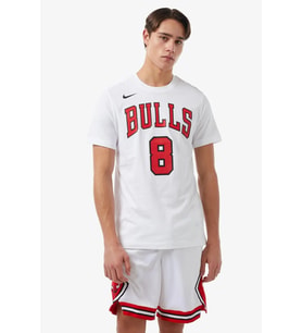 Nike NBA Chicago Bulls Lavine Unisex Tee Baskılı Erkek Günlük Tişört Beyaz
