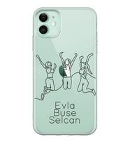 Apple Art Friends Tasarımlı Şeffaf Telefon Kılıfı