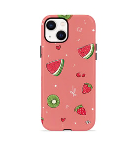 iPhone 15 Plus Vorian Çift Katmanlı Kılıf Summer Fruit Crush