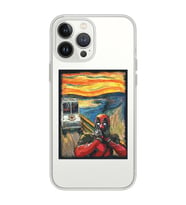 Iphone 12 Pro Uyumlu Deadpool Çığlık Tasarımlı Şeffaf Telefon Kılıfı