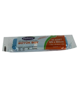 Çöp Torbası Büyük Boy 65x80Cm 70Gr 14Mikron 50Lt Mavi Rulo 10 Adet
