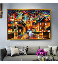 Altın Çerçeveli dekoratif tablo l109 (Gold)