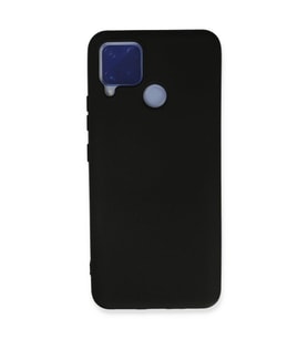Realme C15 Kılıf Nano İçi Kadife Silikon - Siyah
