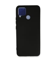 Realme C15 Kılıf Nano İçi Kadife Silikon - Siyah