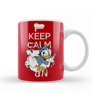 Keep Calm On Donald Duck Kupa Bardak Porselen