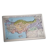 Gürbüz Kabartmalı Türkiye Coğrafi Bölgeler Haritası 35X50