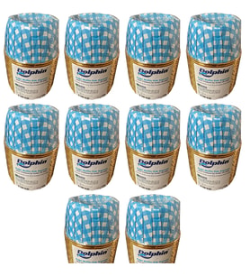 Dolphin Muffin Kağıt Karton Altın Mavi Desenli Cupcake Kek Kalıbı Kapsülü Kabı - 25 Adetlik 10 Paket