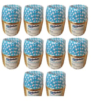 Dolphin Muffin Kağıt Karton Altın Mavi Desenli Cupcake Kek Kalıbı Kapsülü Kabı - 25 Adetlik 10 Paket
