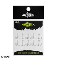 Üçlü İğne - Nikel Üçlü Kanca - Fishack 3210 - 10 Adet - No: 7