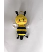 Maskot Sevimli Arı Anahtarlık Amigurumi Organik Oyuncak