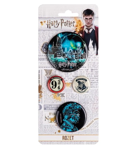 Rozet & Broş Harry Potter Hogwarts Binası 4 adet Lisanslı (Karışık)