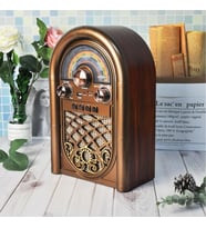 Lexroo Retro Radyo Taşınabilir Bluetooth Speaker Ve Hoparlör Ahşap Kaplama Klasik Antika Tarzı İç