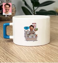 Kişiye Özel Karikatürlü Muhasebeci Lüks Fincan Muhasebeciler Günü Hediyesi