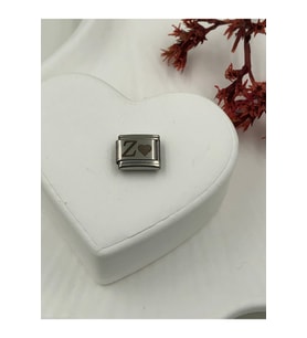 Z Harfli Paslanmaz Çelik Italyan Charm Bileklik Kişiselleştirme Eki Link (Çok Renkli)