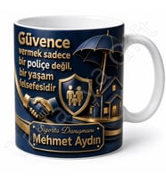 Sigortacıya Hediye İsimli Özel Baskılı Kupa Bardak Sigorta Eksperi Hediye