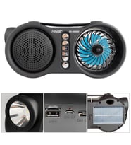 Müzi·k Kutusu Solar Şarjli Bt/Usb/Sd/Fm Masa Fanli Fenerli· Nns Ns-8058Sf