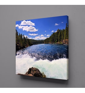 ÇAĞLAYAN AKARSU KANVAS TABLO 90x90cm (Karışık)