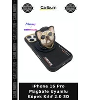 iPhone 16 Pro MagSafe Uyumlu Köpek Kılıf 2.0 3D Cihaz Koruma Cep Koruyucu
