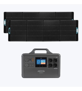 ANTFEA S2200 Pro + 2 adet 300W Taşınabilir Güneş Paneli [ 2.4 kW / 2.2 kWh / 600 W ]