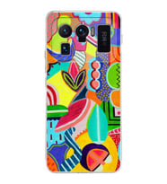 PrintiFy Xiaomi Mi 11 Ultra ile Uyumlu 1mm Slim Fit Retro Renkler 6 Baskılı Şeffaf  Kılıf