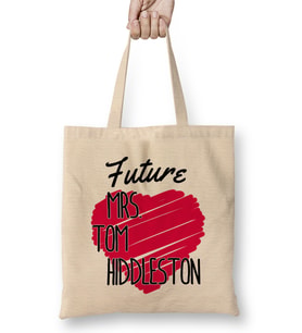 Future Mrs Tom Hiddleston Love Heart Bez Çanta Uzun Saplı